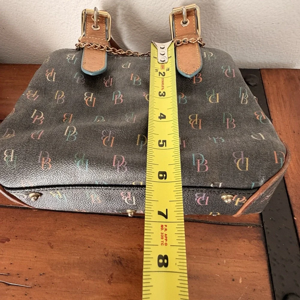 Vintage Dooney And Small Hand Bag Monogram Colorful READ